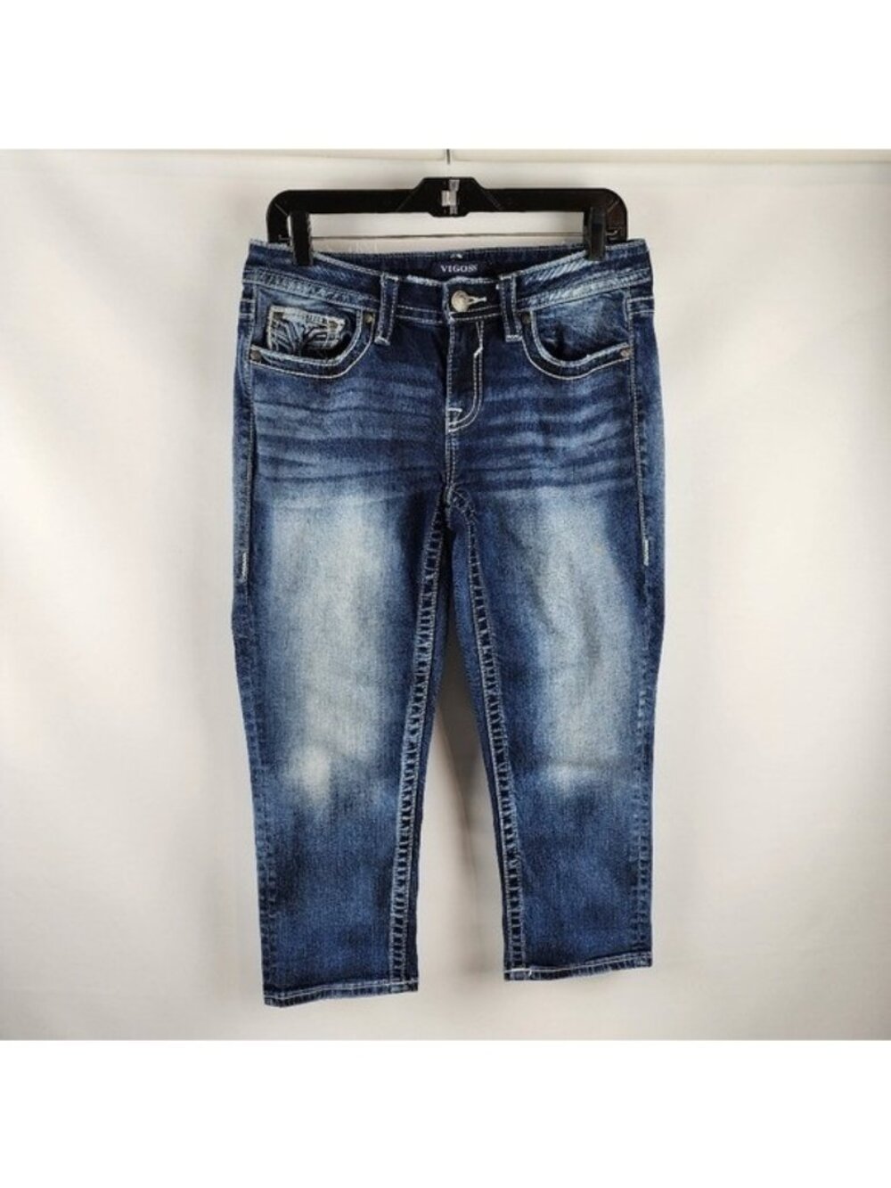 Vigoss Jeans Womens 5/6 Chelsea Capri Heritage Fit Blue (29x22)